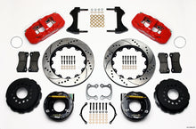 Cargar imagen en el visor de la galería, Wilwood AERO4 Rear P-Brake Kit 14.00in Drilled Red Small Ford 2.66in Offset