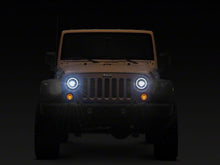 Cargar imagen en el visor de la galería, Raxiom 07-18 Jeep Wrangler JK 7-Inch V2 Dragon Eye LED Headlights- Black Housing- Clear Lens