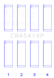 King Engine Bearings Honda F23A / F23Z / K20A3 16V (Size 0.025mm) Performance Rod Bearing Set
