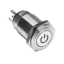Cargar imagen en el visor de la galería, Oracle Pre-Wired Power Symbol On/Off Flush Mount LED Switch - UV/Purple