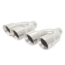 Cargar imagen en el visor de la galería, Mishimoto Universal Steel Muffler Tip 2.5in Inlet Dual Y Polished