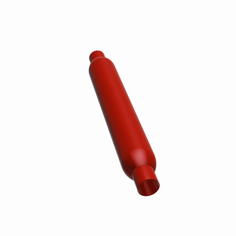 MagnaFlow Muffler Red Pack Series Glasspack 3.5in Rd 18in Body Length 2.25in/2.25in Inlet/Outlet