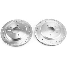 Cargar imagen en el visor de la galería, Power Stop 04-09 Cadillac XLR Rear Evolution Drilled &amp; Slotted Rotors - Pair