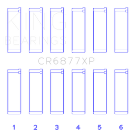 King Engine Bearings BMW S54B32 (Size .026) Connecting Rod Bearings (Set of 6)
