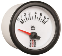Cargar imagen en el visor de la galería, Autometer Stack 52mm 0-7 Bar M10 Male Electric Oil Pressure Gauge - White
