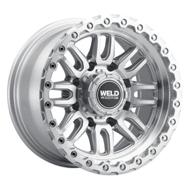 Weld Off-Road Swift 17x9in 6x135 / 6x139.7 BP ET-12 106.1mm CB - Gloss Silver Machined Wheel & Ring