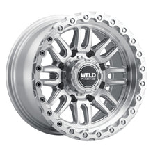 Load image into Gallery viewer, Weld Off-Road Swift 17x9in - 8x180 BP - ET-12 - 124.3mm CB - Gloss Silver Machined Wheel &amp; Ring