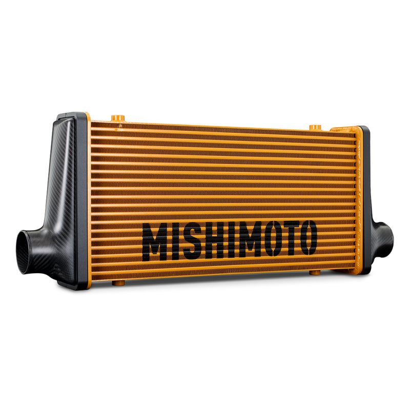 Mishimoto Universal Carbon Fiber Intercooler - Matte Tanks - 600mm Gold Core - S-Flow - C V-Band