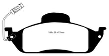 Cargar imagen en el visor de la galería, EBC 98 Mercedes-Benz M-Class (ML) ML320 3.2 Redstuff Front Brake Pads