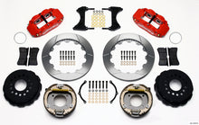 Cargar imagen en el visor de la galería, Wilwood Narrow Superlite 4R Rear P-Brk Kit 12.88in Red Chevy 12 Bolt w/ C-Clips