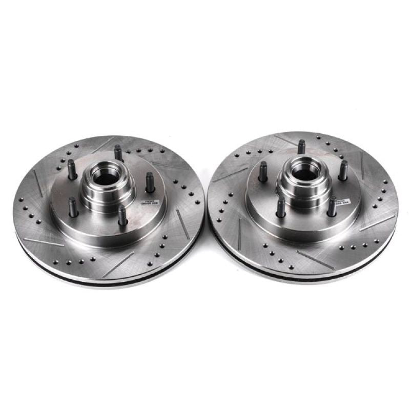 Power Stop 97-00 Ford F-150 Front Evolution Drilled & Slotted Rotors - Pair