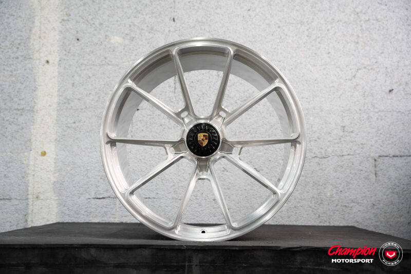 Vossen x Champion RS92 20x9 / Centerlock / ET44 - Brushed Gloss Clear Wheel - (991 Turbo - Front)