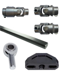 Ridetech Universal High Clearance Steering U-Joint Kit - 1in-48 Spline to 3/4in-36 Spline