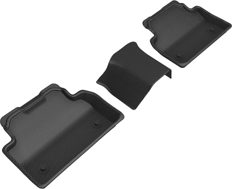 3D MAXpider 18-20 Jaguar E-Pace Kagu 2nd Row Floormats - Black