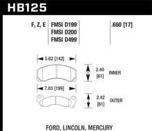 Cargar imagen en el visor de la galería, Hawk 84-93 Ford Mustang Blue 9012 Race Front Brake Pads