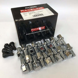 Raceline 14x1.50 0.93in Ball Seat Chrome Lug Bolts