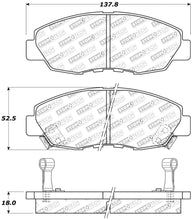 Cargar imagen en el visor de la galería, StopTech Performance 97-99 Acura CL / 94-97 Honda Accord Coupe / 90-97 Accord Sedan Front Brake Pad