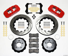Wilwood AERO6 Front Hat Kit 14.25 Drilled Red 2006-10 Magnum/Challenger/Charger/300C