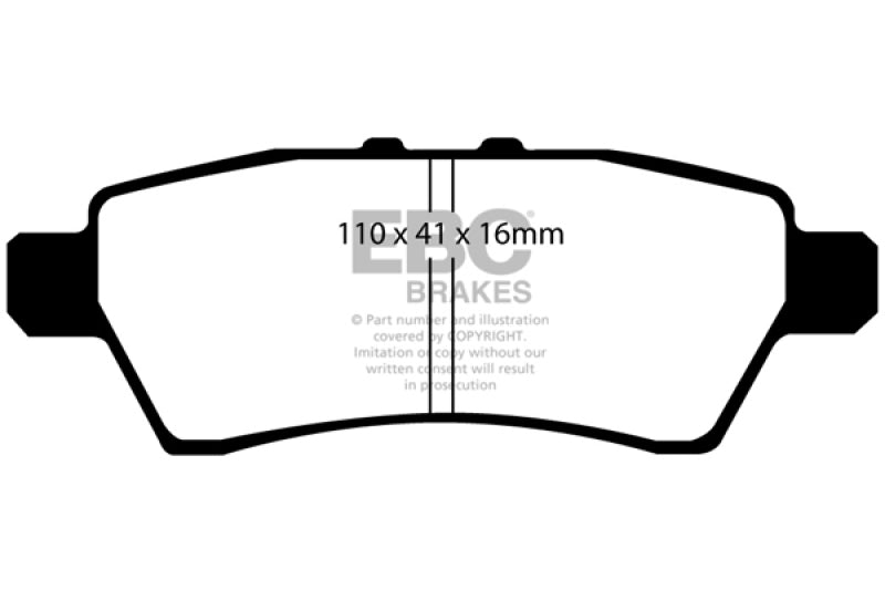 EBC 05-12 Nissan Pathfinder 4.0 Greenstuff Rear Brake Pads