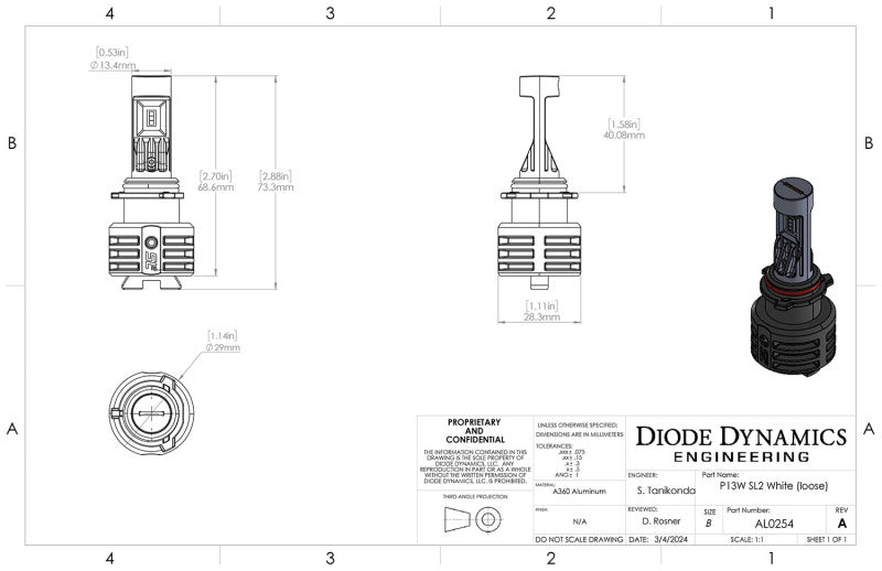 Diode Dynamics P13W White SL2 LED Bulbs (pair)