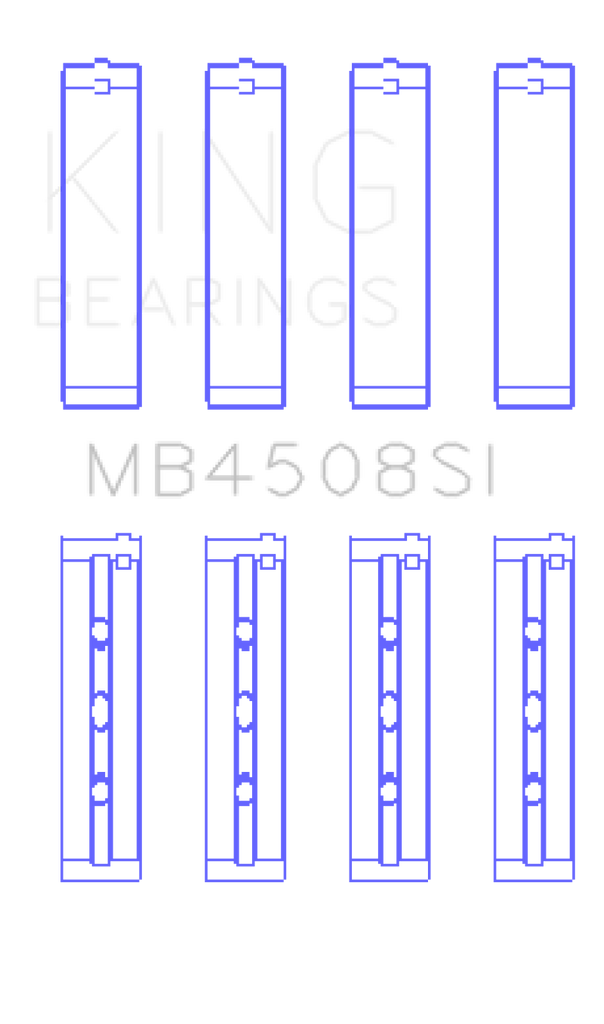 King Engine Bearings Acura J30A/J32A/J35A/J35Z (Size +.025) Performance Main Bearing Set