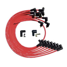 Cargar imagen en el visor de la galería, Moroso SBC Over Valve Cover 90 Deg Plug Non-HEI Ultra Spark Plug Wire Set - Red