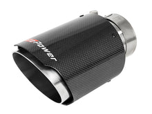 Cargar imagen en el visor de la galería, aFe MACH Force-Xp 409 SS Clamp-On Exhaust Tip 2.5in. Inlet / 4in. Outlet / 7in. L - Carbon