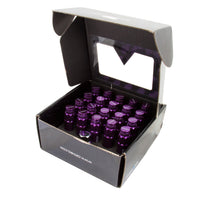 Cargar imagen en el visor de la galería, NRG 700 Series M12 X 1.5 Steel Lug Nut w/Dust Cap Cover Set 21 Pc w/Locks &amp; Lock Socket - Purple