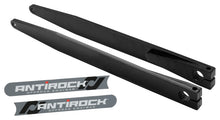 Cargar imagen en el visor de la galería, RockJock Antirock Fabricated Steel Sway Bar Arms 21in Long Slight Outward Bend w/ Stickers Pair