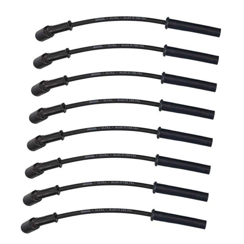 Moroso 99-13 GM LS/LQ 4.8/5.3/5.7/6.0/6.2L Ultra350 8mm Multi-Angle Boot Spark Plug Wire Set - Black