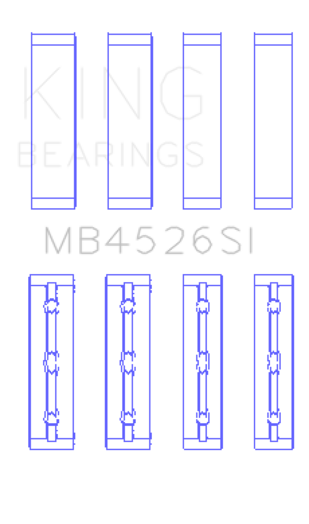 King Engine Bearings Toyota 1GR-FE (Size STD) Crankshaft Main Bearing Set