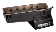 Cargar imagen en el visor de la galería, Moroso 80-85 Chevrolet SBC (w/Passenger Side Dipstick) Wet Sump 7qt 8.25in Steel Oil Pan - Black