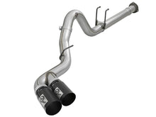 Cargar imagen en el visor de la galería, aFe Rebel XD 4in SS DPF-Back Exhaust 17-18 FOrd Diesel Trucks V8-6.7L (td) w/ Dual Black Tips