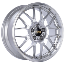 Cargar imagen en el visor de la galería, BBS RS-GT 19x9.5 5x112 ET38 Diamond Silver Center Diamond Cut Lip Wheel -82mm PFS/Clip Required