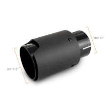 Cargar imagen en el visor de la galería, Mishimoto Carbon Fiber Muffler Tip 2.5in Inlet 3.5in Outlet M Black