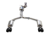 AWE Tuning Audi C7 A7 3.0T Touring Edition Exhaust - Quad Outlet Diamond Black Tips