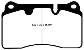 EBC 04-12 Aston Martin DB9 5.9 Bluestuff Front Brake Pads