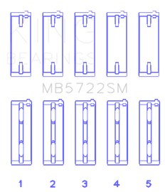 King Engine Bearings Mitsubishi 2007+ 4B11T Turbo EVO X (Size +0.25mm) Crankshaft Main Bearing Set