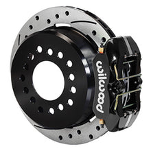 Cargar imagen en el visor de la galería, Wilwood Dynapro 12 Bolt Low-Pro Rear Kit w/ E-Brake 11in Drilled &amp; slotted / 2.75-2.81in off - Black