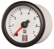 Cargar imagen en el visor de la galería, Autometer Stack 52mm 0-7 Bar M10 Male Pro Stepper Motor Oil Pressure Gauge - White