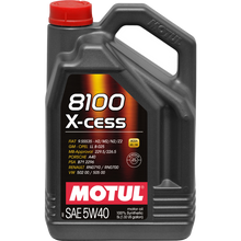 Cargar imagen en el visor de la galería, Motul 5L Synthetic Engine Oil 8100 5W-40 X-CESS Gen 2 - Case of 4