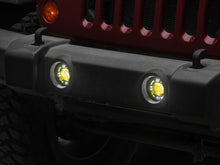 Cargar imagen en el visor de la galería, Raxiom 07-18 Jeep Wrangler JK V2 LED Switchback Fog Lights with Amber Turn Signal and Halo Rings