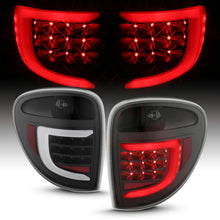 Cargar imagen en el visor de la galería, ANZO 2004-2007 Dodge  Grand Caravan LED Tail Lights w/ Light Bar Black Housing Clear Lens