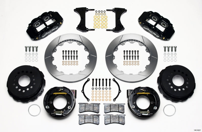 Wilwood Narrow Superlite 4R Rear P-Brk Kit 12.88in 2005-2014 Mustang