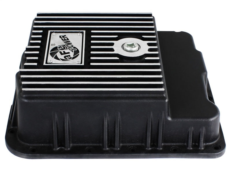 aFe Transmission Pan (Black w/ Machined Fins) GM Trucks 99-16 (4L60-E/4L60E/4L65E/4L70E/4L75E)