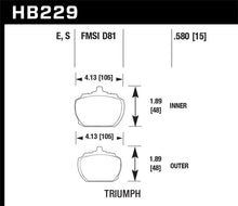 Cargar imagen en el visor de la galería, Hawk70-73 Triumph Stag Blue 9012 Race Front Brake Pads