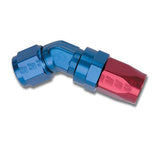 Russell Performance -16 AN Red/Blue 120 Degree Full Flow Swivel Hose End (With 1-1/2in Radius)