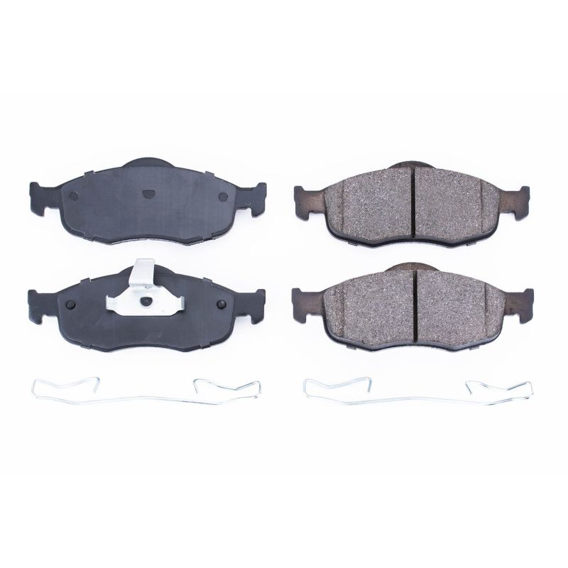 Power Stop 95-00 Ford Contour Front Z17 Evolution Ceramic Brake Pads w/Hardware