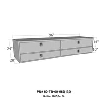 Cargar imagen en el visor de la galería, Westin/Brute High Cap 96in Stake Bed Contractor TopSider w/ Bottom Drawers - Aluminum