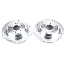 Cargar imagen en el visor de la galería, Power Stop 17-18 Genesis G80 Rear Evolution Drilled &amp; Slotted Rotors - Pair